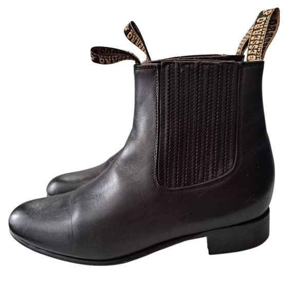 Besserro Men's Black Leather Classic Chelsea Boots Botin Size 25 - Picture 4 of 9